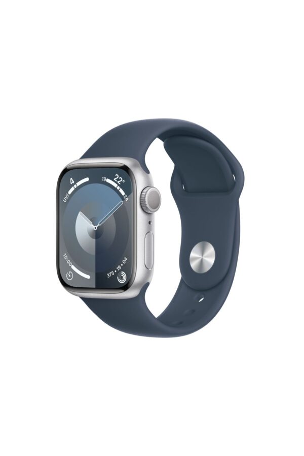 Watch Series 9 GPS 41mm Gümüş Alüminyum Kasa ve Fırtına Mavisi Spor Kordon - M/L
