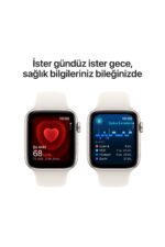 Watch SE GPS 40mm Starlight Aluminium Case with Starlight Sport Band - S/M - Görsel 5