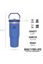 10-09993-198 The Iceflow Flip Straw 0,89 Litre Pipetli Termos Bardak - Mavi - Görsel 3