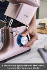 Multichef Stand Mikser Rosegold Mutfak Şefi 1900w 5,5l Kıyma Çekme Sucuk-sosis Içli Köfte Ap. - Görsel 4