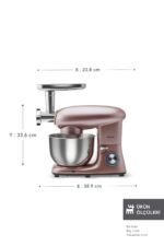 Multichef Stand Mikser Rosegold Mutfak Şefi 1900w 5,5l Kıyma Çekme Sucuk-sosis Içli Köfte Ap. - Görsel 2