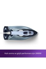 7000 Serisi Buharlı Ütü, 2800W, 250 g Şok Buhar, 50 g/dk Sürekli Buhar, SteamGlide, DST7020/20 - Görsel 3