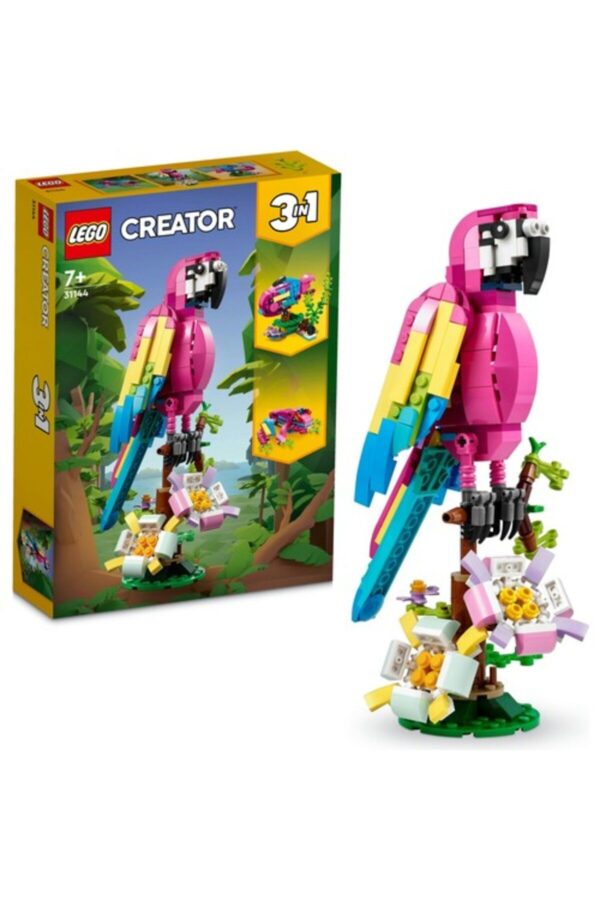 ® Creator Egzotik Pembe Papağan 31144 - 7 Yaş ve Üzeri Çocuklar Için Papağan, Balık ve Kurbağa M