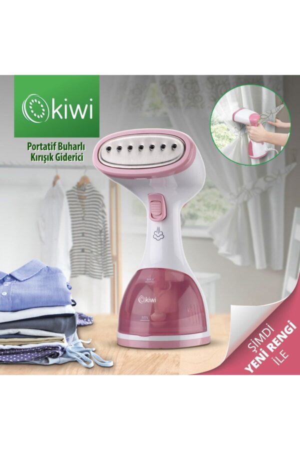 Yeni Nesil Ksı 6450 Portatif Buharlı Kırışık Giderici Dikey Ütü 1200w - Pembe