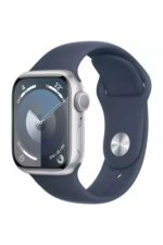 Watch Series 9 GPS 45mm Gümüş Alüminyum Kasa ve Fırtına Mavisi Spor Kordon - S/M