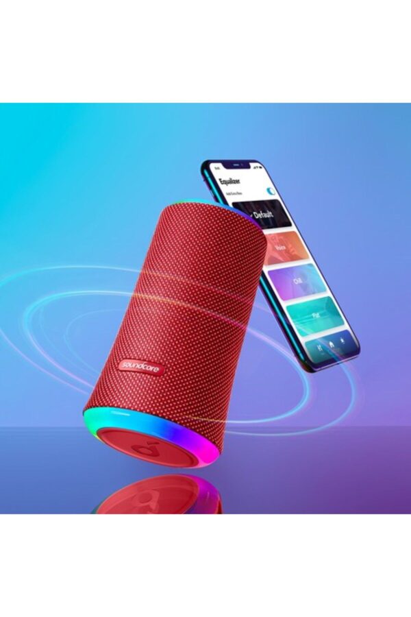 Soundcore Flare Iı 20w Kablosuz Bluetooth Hoparlör - 360° Ses - Kırmızı- A3165 ( Türkiye