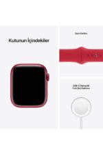 Watch Series 7 [GPS + Cellular 45 mm] Akıllı Saat, PRODUCT(RED) Alüminyum Kasa - Görsel 6