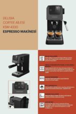 Delisia Coffee KSM 4330 Süt Köpürtücülü Manuel Espresso Makinesi - Görsel 11