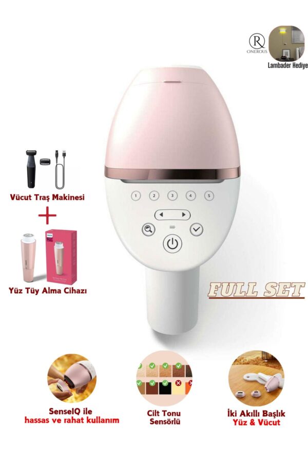 Lumea Ipl Tüy Alma Cihazı, Kablosuz Kullanım, Traş Makinesi Yüz Tüy Alma Cihazı Full Bakım Seti