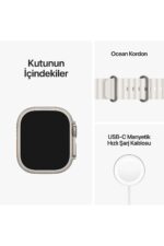 Watch Ultra 49mm GPS+Cellular Titanyum Kasa ve Beyaz Ocean Kordon (Apple Türkiye Garantili) - Görsel 6