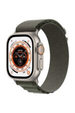 Watch Ultra 49mm GPS+Cellular Titanyum Kasa ve Yeşil Alpine Loop - Medium (Apple Türkiye Garantili)
