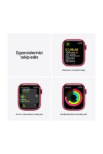 Watch Series 7 41mm GPS Kırmızı Alüminyum Kasa ve Kırmızı Spor Kordon (Apple Türkiye Garantili) - Görsel 5