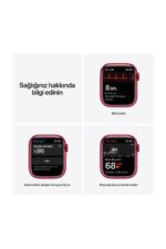 Watch Series 7 41mm GPS Kırmızı Alüminyum Kasa ve Kırmızı Spor Kordon (Apple Türkiye Garantili) - Görsel 4