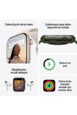 Watch Series 7 41mm GPS+Cellular Gece Yarısı Alüminyum Kasa ve Spor Kordon (Apple Türkiye Garantili) - Görsel 4