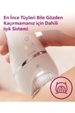 BRE700/05 Epilatör (Yüz+Koltuk altı+Bikini Bölgesi+Bacak)Islak-Kuru,Işıklı,Kablosuz - Görsel 7