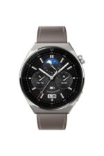 Huaweı Watch Gt3 Pro 46mm (TİTANYUM KASA - GRİ DERİ KAYIŞ)