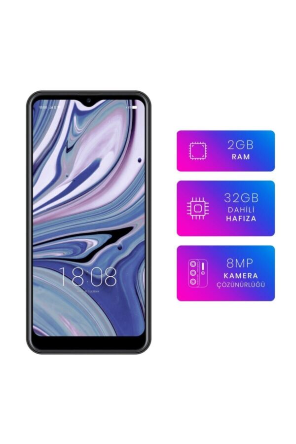 P13 Blue 2021 2 GB + 32 GB Siyah Cep Telefonu (Reeder Türkiye Garantili)