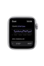 Watch Nike Se Gps+cellular 44mm Silver Aluminium Case Pure Platinum/black Nike Sport Band - Görsel 3