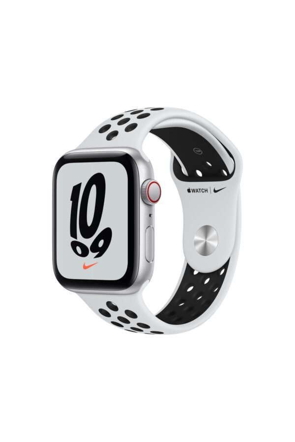 Watch Nike Se Gps+cellular 44mm Silver Aluminium Case Pure Platinum/black Nike Sport Band