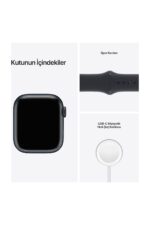 Watch Series 7 41mm GPS Gece Yarısı Alüminyum Kasa ve Spor Kordon-Regular (Apple Türkiye Garantili) - Görsel 5