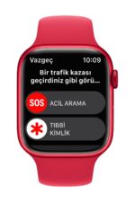 Watch Series 8 45mm GPS Kırmızı Alüminyum Kasa ve Spor Kordon - Regular (Apple Türkiye Garantili) - Görsel 6