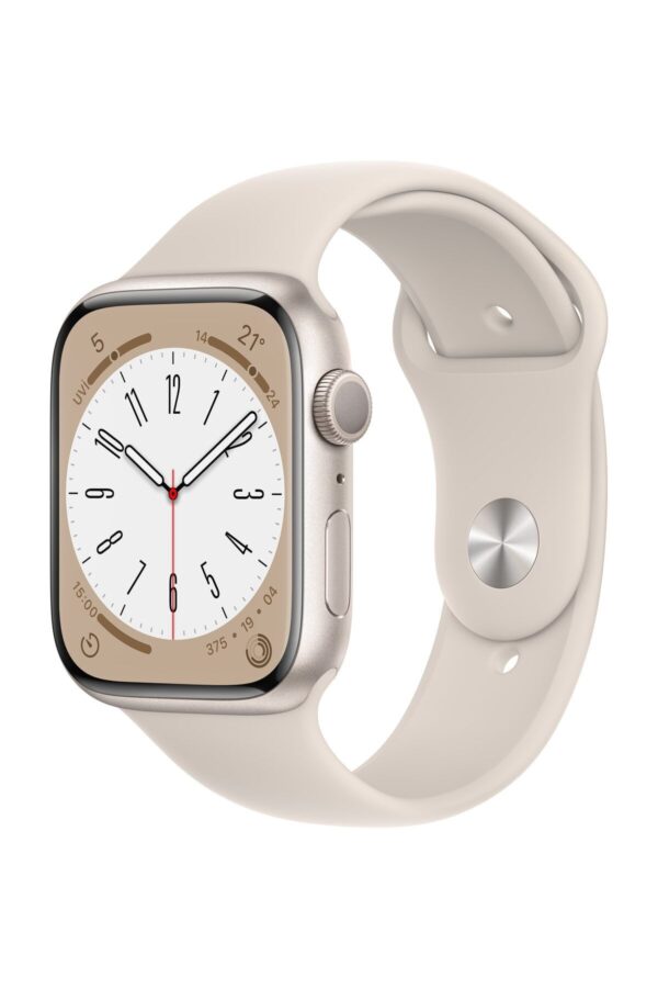 Watch Series 8 45mm GPS Yıldız Işığı Alüminyum Kasa ve Spor Kordon (Apple Türkiye Garantili)