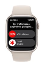 Watch Series 8 45mm GPS Yıldız Işığı Alüminyum Kasa ve Spor Kordon (Apple Türkiye Garantili) - Görsel 6