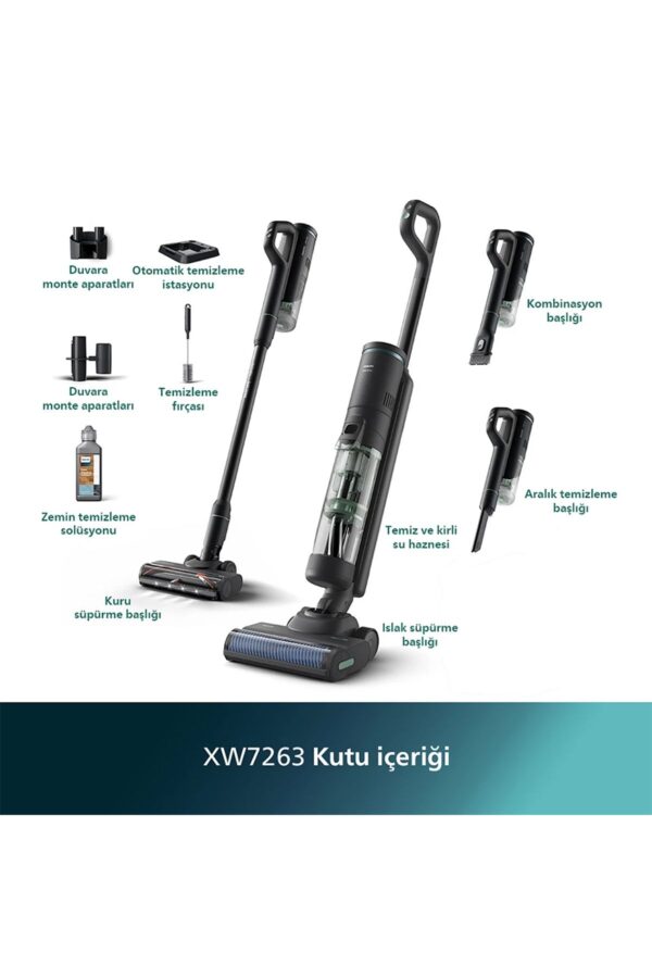 Aqua Trio Kablosuz Dikey Süpürge Xw7263/11